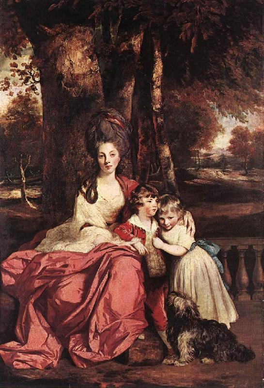 REYNOLDS, Sir Joshua Lady Elizabeth Delm and her Children Sweden oil painting art